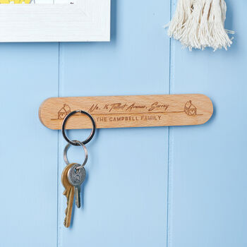 Personalised Family Address Magnetic Key Holder, 2 of 4