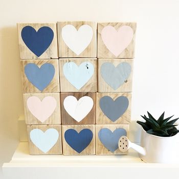 Reclaimed Wood Heart Mosaic Sign, 9 of 10