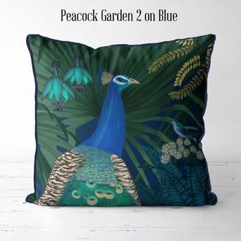 Peacock Garden Cushion No2, 5 of 9