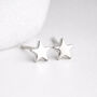 Sterling Silver Star Micro Stud Earrings – 4mm, thumbnail 2 of 6