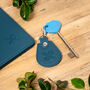 Eco Friendly Disabled Blue Badge Vegan Leather Wallet And Radar Key Made From Recycled Bottles In Peacock Blue, thumbnail 8 of 10