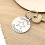 Gift For Brother Personalised Round Pewter Keyring, thumbnail 4 of 5