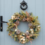 Christmas Dried Flower Wreath In Festive Shades, thumbnail 1 of 4
