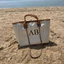 Personalised Cream And Tan Large Chain Initial Tote Bag, thumbnail 2 of 6