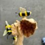 Hand Painted Bumblebee Ornament Wooden Bee Decor Gift, thumbnail 2 of 8