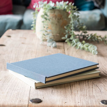 Personalised Luxury Linen Guest Book, Traditionally Bound, 2 of 12