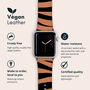 Brown Zebra Vegan Leather Apple Watch Band, thumbnail 2 of 6