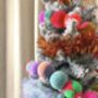 Handmade Christmas Tree Pom Pom Garland Decoration, thumbnail 3 of 6