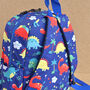 Personalised Kids Dinosaur Backpack, thumbnail 5 of 6