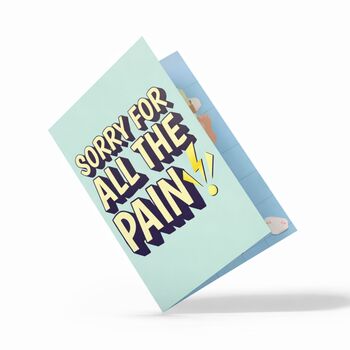 'Sorry Mum' Cheeky Pop Up Mother's Day Card With Funny 3D Birth, 4 of 10