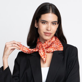 Ditsy Red Silk Neckerchief, 2 of 7