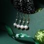 Genuine Freshwater Double Pearl Drop Hook Earrings, thumbnail 4 of 9