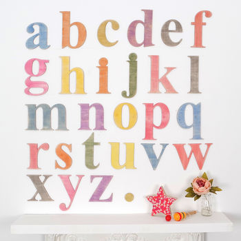 Hand Stained Wooden Alphabet Rainbow Letters, 9 of 9