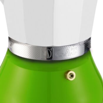 Italian Moka Pot Espresso Maker 'Pin Up' In Green, 4 of 4