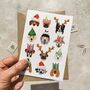 Christmas Dogs In Hats Six Cards And Envelopes, thumbnail 1 of 5