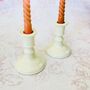 Pair Of Vintage Porcelain Candlesticks ~ 31, thumbnail 4 of 4