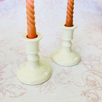 Pair Of Vintage Porcelain Candlesticks ~ 31, 4 of 4