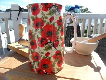 Extra Large Jug In Red Poppy Design, 4 of 7