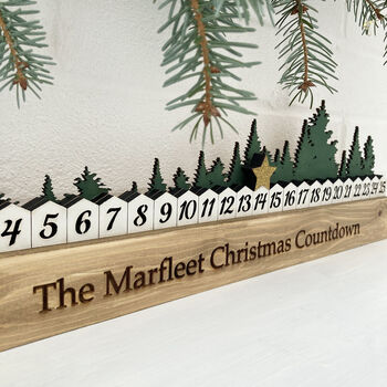 Personalised Wooden Advent 'Countdown To Christmas', 4 of 5
