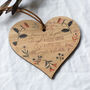 Oak Wood Friendship Heart Token Wall Hanging, thumbnail 2 of 6