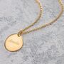 Engraved Gold Plated Sterling Silver Pebble Necklace, thumbnail 2 of 6