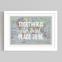 Personalised World Map Print For Couple, thumbnail 1 of 4