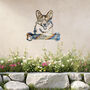 Personalised Welsh Corgi Welcome Metal Wall Art Sign For Home And Garden Decor, thumbnail 4 of 11