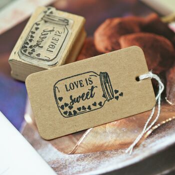 Love Is Sweet Wedding Favours Rubber Stamp, 5 of 5
