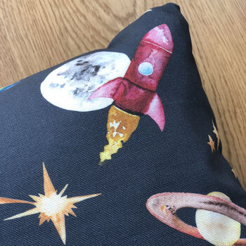 Rocket Printed Children's Cushion, 3 of 4