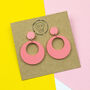 Retro Sixties Circle Earrings, thumbnail 1 of 9