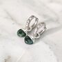 The Orb Emerald May Birthstone Earrings| Silver, thumbnail 1 of 5