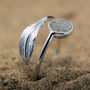Feather Cremation Ashes Adjustable Memorial Ring, thumbnail 7 of 7