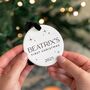 Personalised Baby's First Christmas Bauble 2025, thumbnail 7 of 10