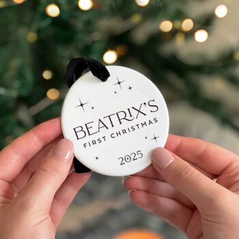 Personalised Baby's First Christmas Bauble 2025, 7 of 10
