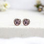 Sterling Silver June Alexandrite Birthstone Stud Earrings, thumbnail 1 of 9