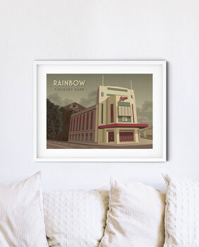 Rainbow Finsbury Park Travel Poster Art Print, 3 of 8