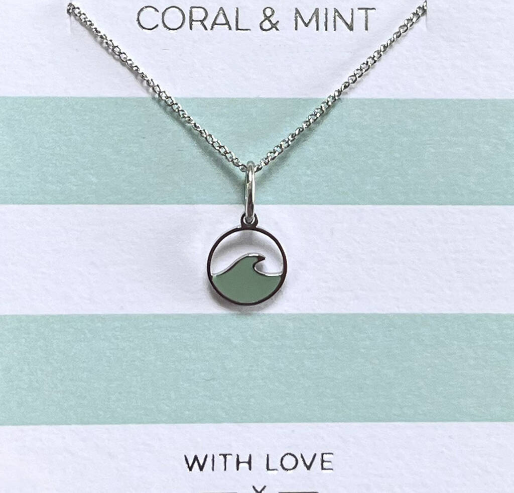 Wave Charm Necklace, 1 of 3