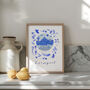 Sefton Park, Liverpool Blue Tile Inspired Travel Print, thumbnail 2 of 7