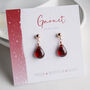 Natural Garnet Teardrop Earrings, thumbnail 2 of 11