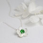 May Birthstone Necklace And Stud Earrings Set, thumbnail 3 of 3