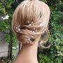 Set Of Five Pearl Flower Bridal Hair Pins, thumbnail 8 of 12