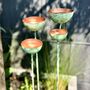 Set Of Four Verdigris Raincatcher Garden Sculptures, thumbnail 2 of 9