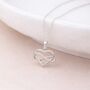 Personalised Small Sterling Silver Infinity Heart Pendant Necklace, thumbnail 3 of 7