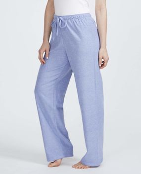 Women's Pyjama Trousers In Staffordshire Blue Flannel, 3 of 5