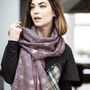 Washed Colours Rose Gold Dandelion Motifs Scarf, thumbnail 1 of 11