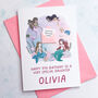 Personalised Mini Envelope Mermaid Birthday Card, thumbnail 1 of 8