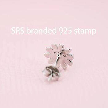 Sweet Daisy Flower Stud Earrings In Sterling Silver, 5 of 12