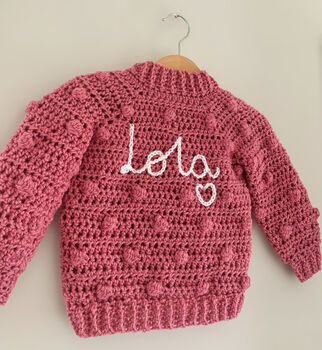 Personalised Baby Name Cardigan, 11 of 12