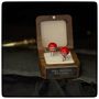 Personalised Red Cricket Ball Cufflinks, thumbnail 8 of 10