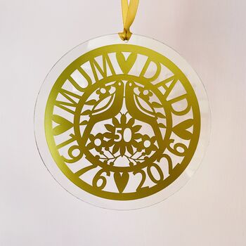 Golden Anniversary Hanging Ornament, 3 of 11